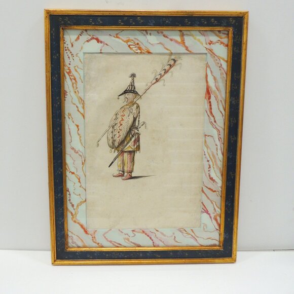 Antique Study of an officer Watercolor Drawing - Picture 1 of 4
